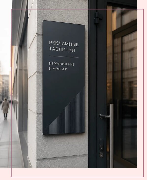 Рекламные таблички в Воркуте по цене от 4626 р. | Аванза-Врк